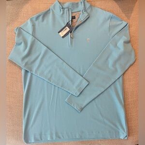 NWT Peter Miller 1/4 Zip Pullover w New Logo Blue Sz Medium